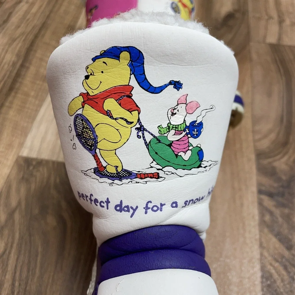 Vintage 90s Disney Winnie The Pooh Snow Boots M 7-8 Toddler